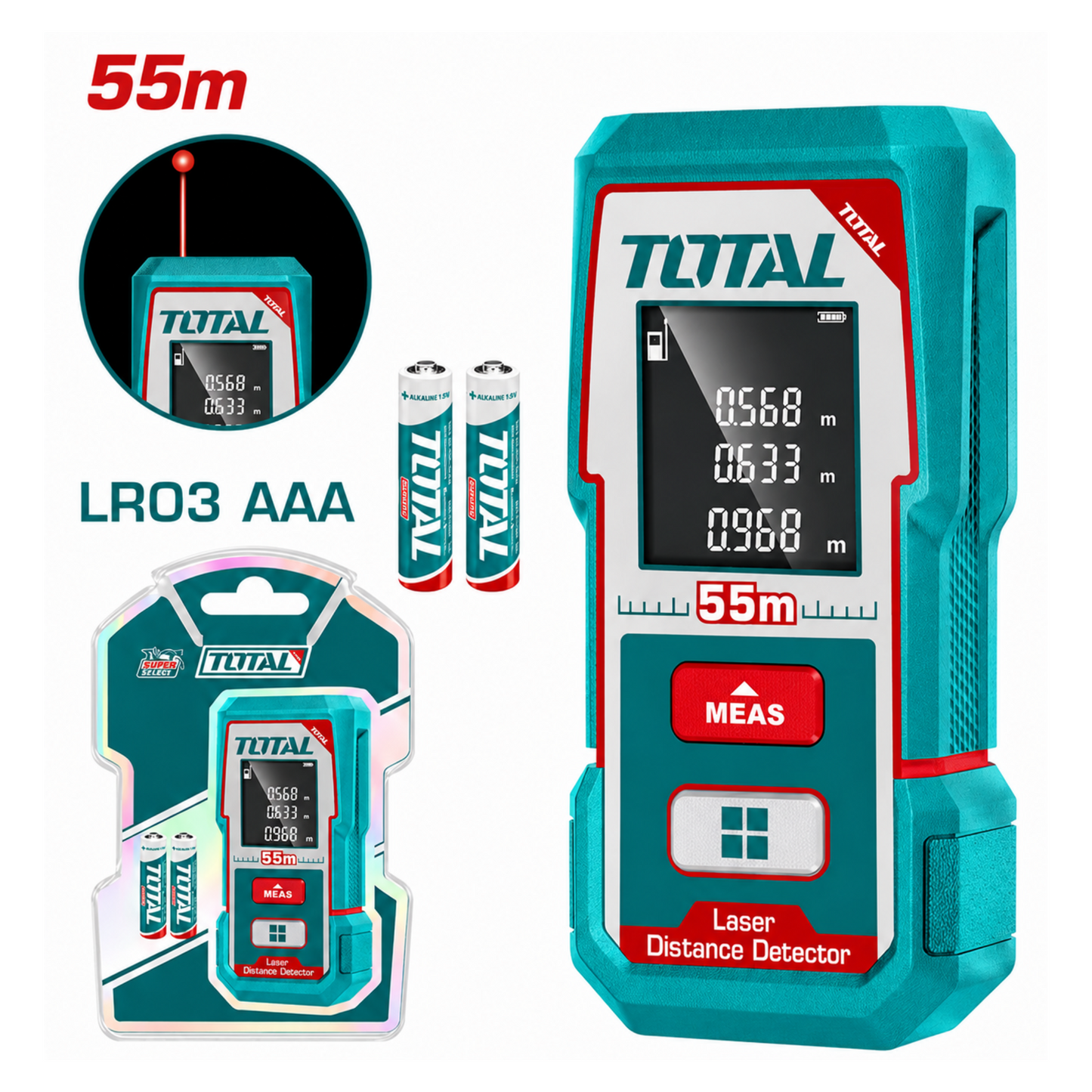 متر ليزر 55 متر TOTAL
