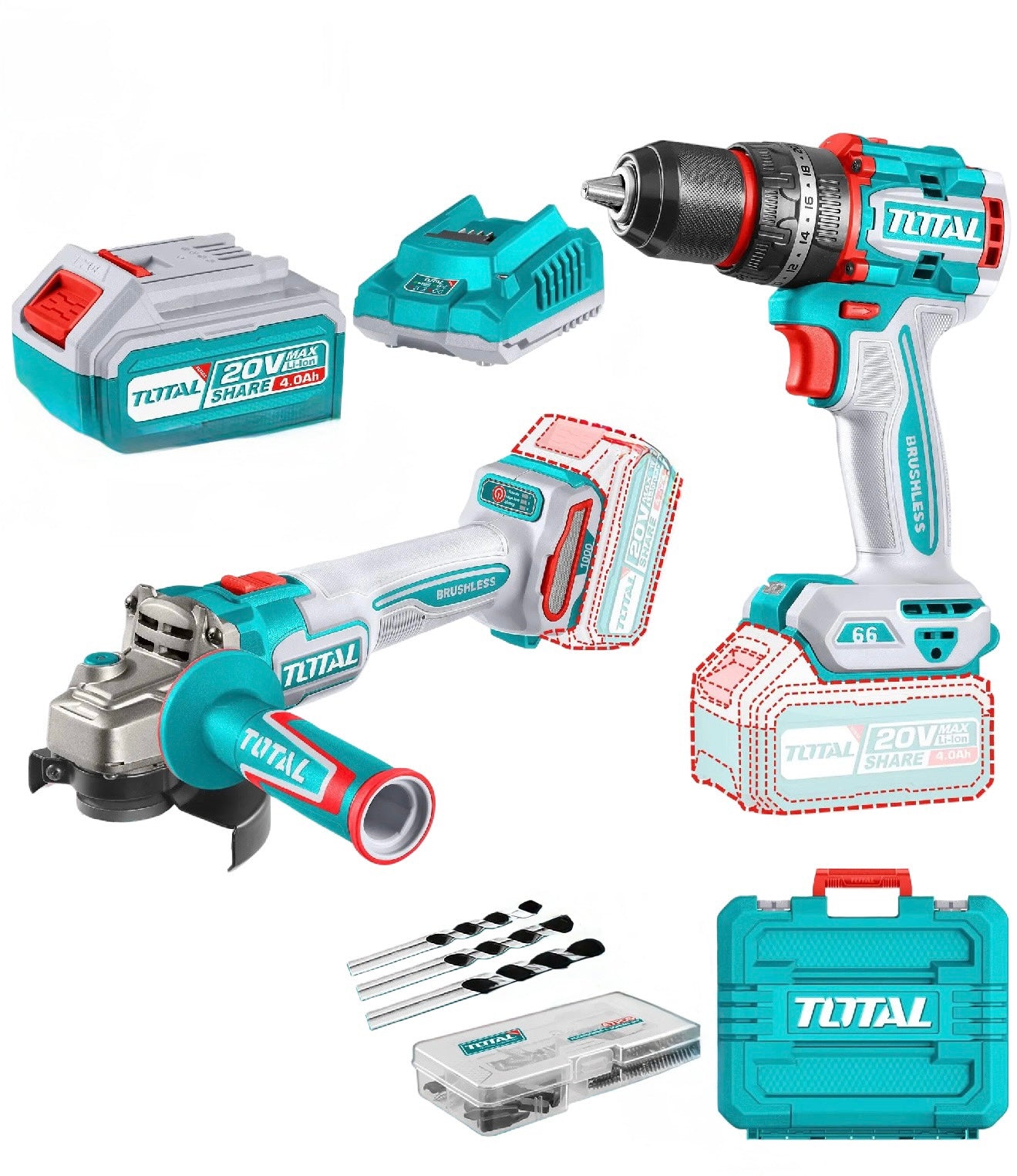 كومبو2*1شنيور دقاق66نيوتن +صاروخ1000وات+2بطارية4امبير TOTAL