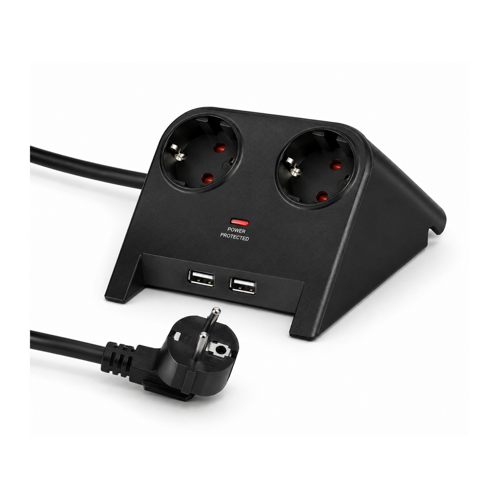 مشترك كهرباء 2 فتحة + 2 USB سلك 1.8متر BRENNENSTUHL