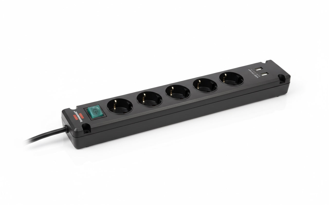 مشترك كهرباء 5 فتحة + 2 USB سلك 3متر BRENNENSTUHL