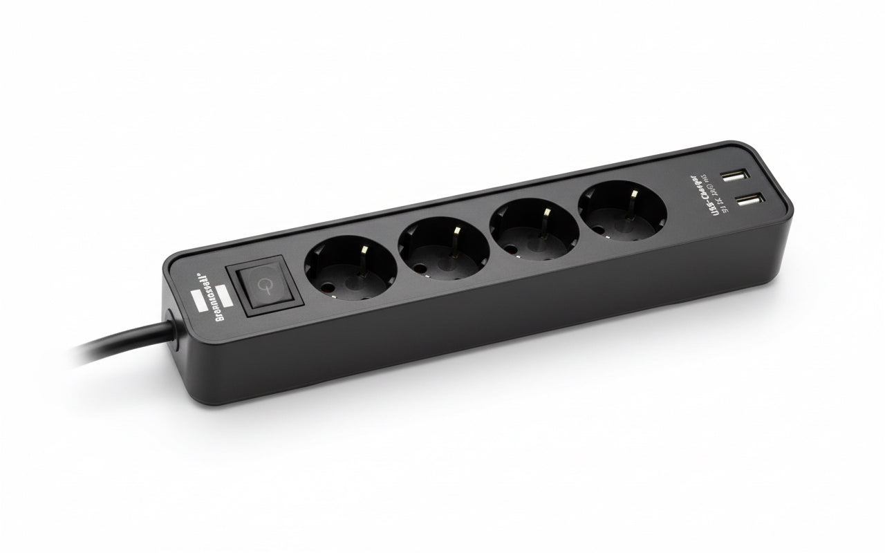 مشترك كهرباء 4 فتحة + 2 USB سلك 1.5متر BRENNENSTUHL
